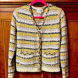 Heartloom  Striped Cardigan. Beautiful . Size L
